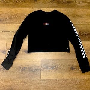 Cute black Vans crop top